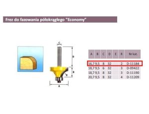 FREZ DO ZAOKRĄGLEŃ R 2/8mm ECONOMY - image 2