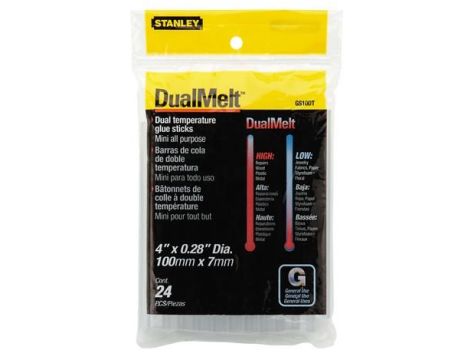 STANLEY KLEJ DUAL TEMP MINI  7mm 4"/24szt.