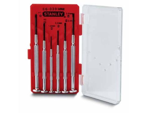 STANLEY ZESTAW WKRĘTAKÓW 6 elem. "ZEGARMISTRZOWSKIE" KLASYCZNE 1-66-039