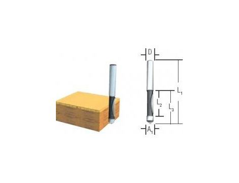 FREZ PROSTY 9,5/25,4/6mm DOLNE ŁOŻYSKO