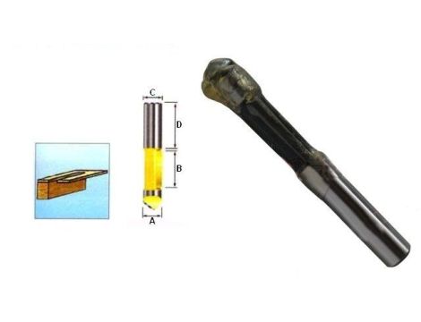 FREZ PROSTO-CZOŁOWY  8/19/8mm Z PROWADNIKIEM ECO