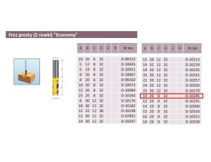 FREZ PROSTY 2 ROWKI 10/20/8mm - image 2