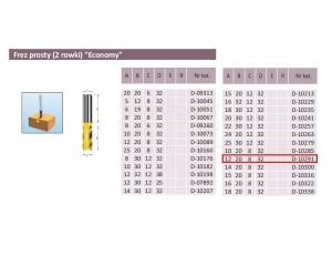 FREZ PROSTY 2 ROWKI 12/20/8mm - image 2