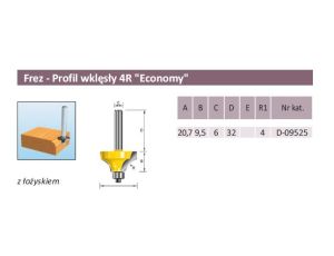 FREZ KSZTAŁTOWY WKLĘSŁY R 4/6mm - image 2