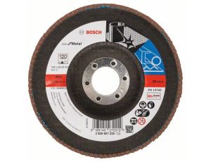 BOSCH ŚCIERNICA LISTKOWA 125mm X571 P120 BEST FOR METAL WYPUKŁA 2608607320
