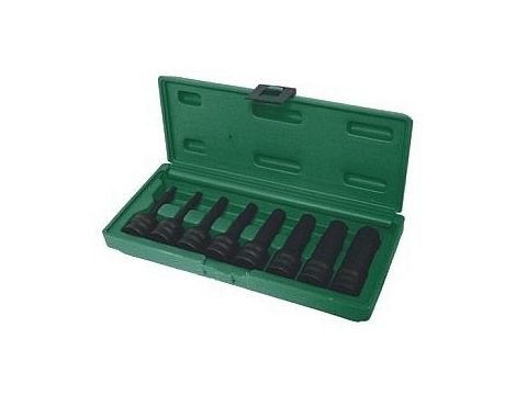JONNESWAY KLUCZE IMBUSOWE UDAROWE  1/2" KOMPLET 8szt.  5, 6, 8, 10, 12, 14, 17, 19 mm  S05A408S