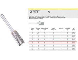 KLINGSPOR FREZ DO METALU HF 100 B FI=6,0x18mm TRZPIEŃ 6mm TYP ZYAS, WALCOWY