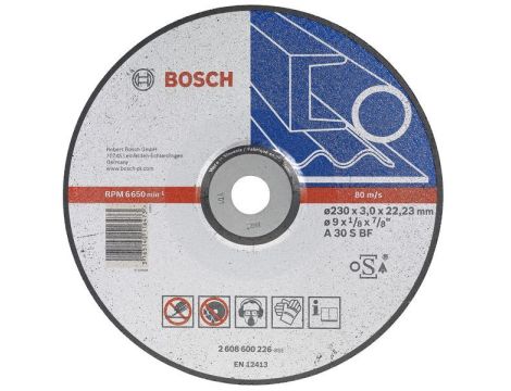 BOSCH TARCZA DO METALU WYGIĘTA 230mm x 3,0 x 22mm 2608600226