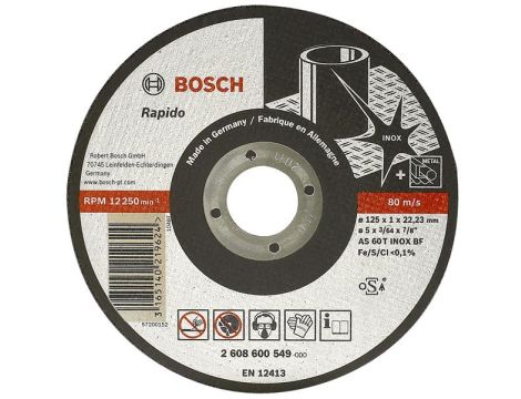 BOSCH TARCZA DO METALU 115mm x 1,0mm x 22mm RAPIDO 2608600545