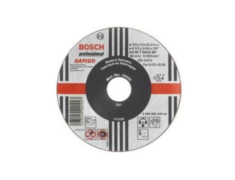 BOSCH TARCZA DO METALU 115mm x 1,0mm x 22mm RAPIDO 2608600545 - 2