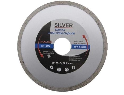 SILVER TARCZA DIAMENTOWA 125 x 5,0 x 22,2mm PEŁNA
