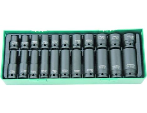 JONNESWAY NASADKI UDAROWE KOMPLET 22 elem. (1/2" 6-KAT) S03A4122SP