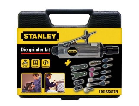 STANLEY SZLIFIERKA PROSTA PNEUMATYCZNA + AKCESORIA