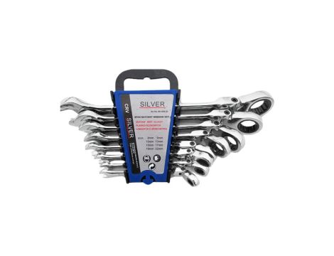 SILVER KLUCZ PŁASKO - OCZKOWY Z GRZECHOTKĄ PRZEGUBOWY PL.ASTIK 8 SZTUK