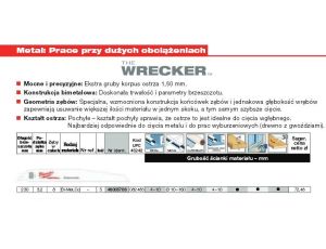 MILWAUKEE BRZESZCZOT DO PIŁY SZABLASTEJ 230mm WRECKER 5szt  METAL / INOX  >>> 48475706