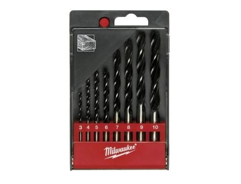 MILWAUKEE WIERTŁA DO DREWNA KOMPLET 8szt. 3-4-5-6-7-8-9-10mm