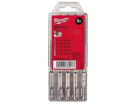 MILWAUKEE WIERTŁA SDS-PLUS KOMPLET 5szt.