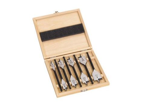 MILWAUKEE WIERTŁA ŁOPATKOWE / PIÓROWE DO DREWNA  KOMPLET 8 sztuk 12-16-18-20-22-25-28-32mm HEX 1/4"