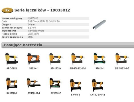 BOSTITCH ZSZYWKI 90 35mm 3000 szt.