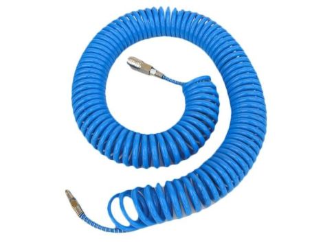 ADLER PRZEWÓD / WĄŻ PNEUMATYCZNY SPIRALNY 6,5 x 10mm 15m POLIURETANOWY, ZE ZŁĄCZKAMI
