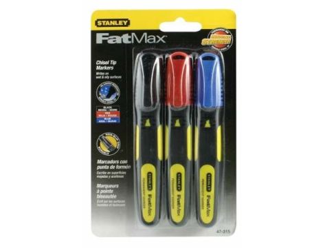 STANLEY MARKER FATMAX SZEROKA KOŃCÓWKA MIX 3szt.