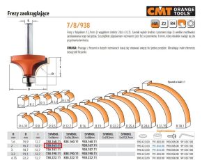 CMT FREZ ZAOKRĄGLAJĄCY Z ŁOŻYSKIEM HM R= 2 D=16,7 I=12,7 S=6
