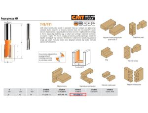 CMT FREZ PROSTY KRÓTKI HM D=20 I=20 L=50 S=8...