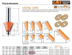 CMT FREZ DO UKOSOWANIA Z ŁOŻYSKIEM HM A=45 D=31,7 I=9,5 S=8