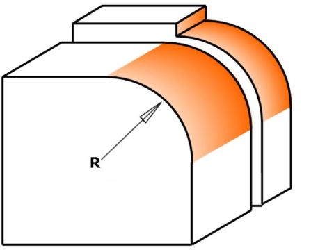 CMT FREZ ZAOKRĄGLAJĄCY Z ŁOŻYSKIEM HM R= 9,5 D=31,7 I=14 S=8
