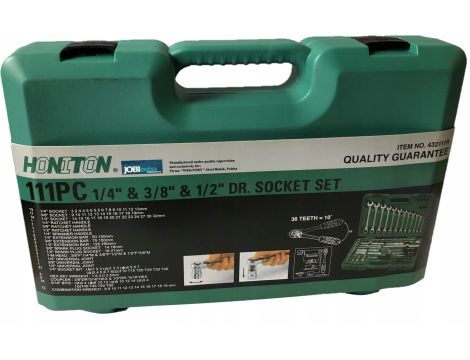 HONITON ZESTAW KLUCZY  111 ELEMENTÓW 1/4"-3/8"-1/2" - 2