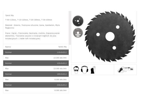 TARPOL TARNIK - PIŁA  FI = 125mm x 3 x 22,2mm  T-10