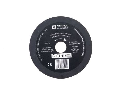 TARPOL TARNIK PROSTY FI = 125mm x 3 x 22,2mm,  GŁADŹ WSTĘPNA  T-11 - 2