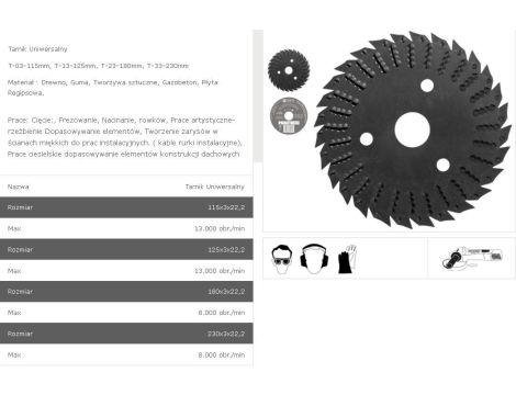 TARPOL TARNIK UNIWERSALNY FI = 125mm x 3 x 22,2mm  T-13