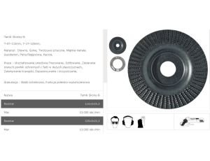 TARPOL TARNIK SKOŚNY FI = 125mm x 3 x 22,2mm, GŁADŹ OSTATECZNA  T-17