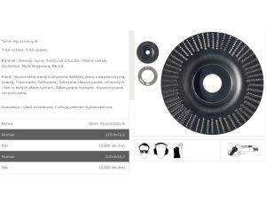 TARPOL TARNIK WPUSZCZONY  FI = 125mm x 3 x 22,2mm, GŁADŹ OSTATECZNA  T-63