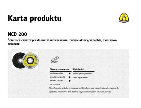 KLINGSPOR ŚCIERNICA CZYSZCZĄCA 115mm  NCD 200