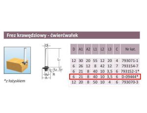 FREZ KRAWĘDZIOWY R 6/6mm - image 2