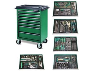 JONNESWAY WÓZEK WARSZTATOWY 7DW5 + 208szt. NARZĘDZI