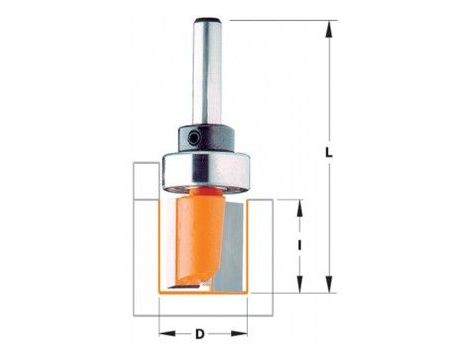 CMT FREZ PROSTY KRÓTKI HM D=22 I=20 L=57 S=8 Z GÓRNYM ŁOŻYSKIEM