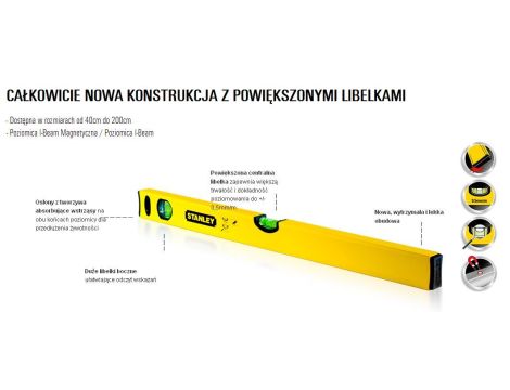 STANLEY POZIOMNICA CLASSIC 2000mm MAGNETYCZNA - 2