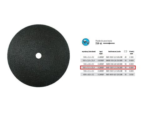 INCOFLEX TARCZA DO CIECIA METALU 350 x 3,5 x 25,4mm - 2