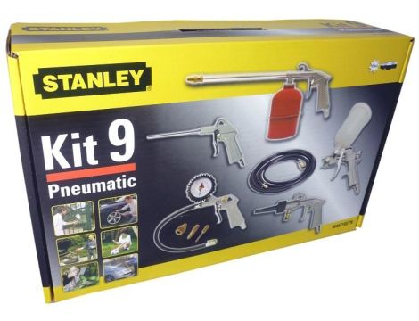 STANLEY ZESTAW NARZĘDZI PNEUMATYCZNYCH  9 elem.