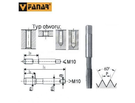 FANAR GWINTOWNIKI RĘCZNE 2-SZTUKOWE NGMM/2  3.00x  0.50  HSS