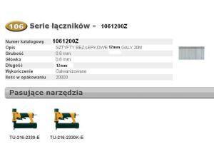 BOSTITCH SZTYFTY MINI 106 12mm 20 000 szt.