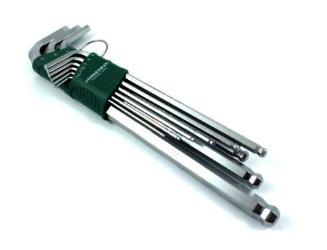 JONNESWAY IMBUSY 9 elem. BARDZO DŁUGIE Z KULĄ (1,5-10) BEZPOSLIZGOWE  H06SA109S