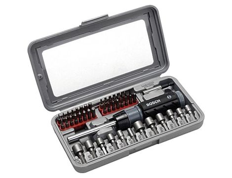 BOSCH ZESTAW BITÓW Z WKRĘTAKIEM - 46 CZĘŚCI 2607019504