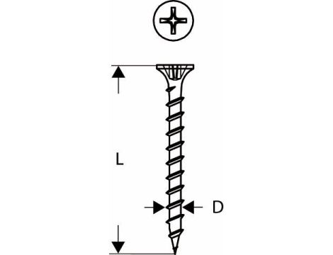 BOSCH WKRĘTY DO DREWNA TAŚMA 3,9x35m 1000szt. 2608000549