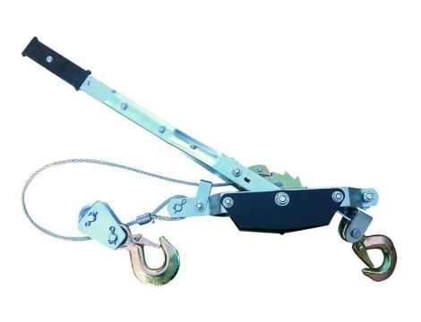 PRZYCIĄGARKA LINOWA RĘCZNA  2 TONY PODWÓJNY MECHANIZM ZAPADKOWY,  LINKA 2,5m / 4,5mm