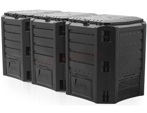 PROSPERPLAST KOMPOSTOWNIK 1200L CZARNY 1980 x 719 x 826mm 3 SEGMENTY - 2