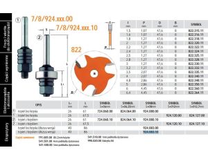 CMT TRZPIEŃ DO FREZÓW PIŁKOWYCH Z ŁOŻYSKIEM DŁUGI S=8